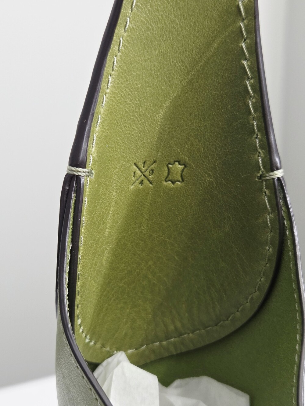 EXCELLENT AUTHENTIC COACH BROOKLYN 28 SHOULDER BAG - DARK LIME - Picture 7 of 13